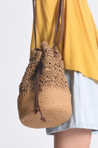 Sac seau en paille de papier