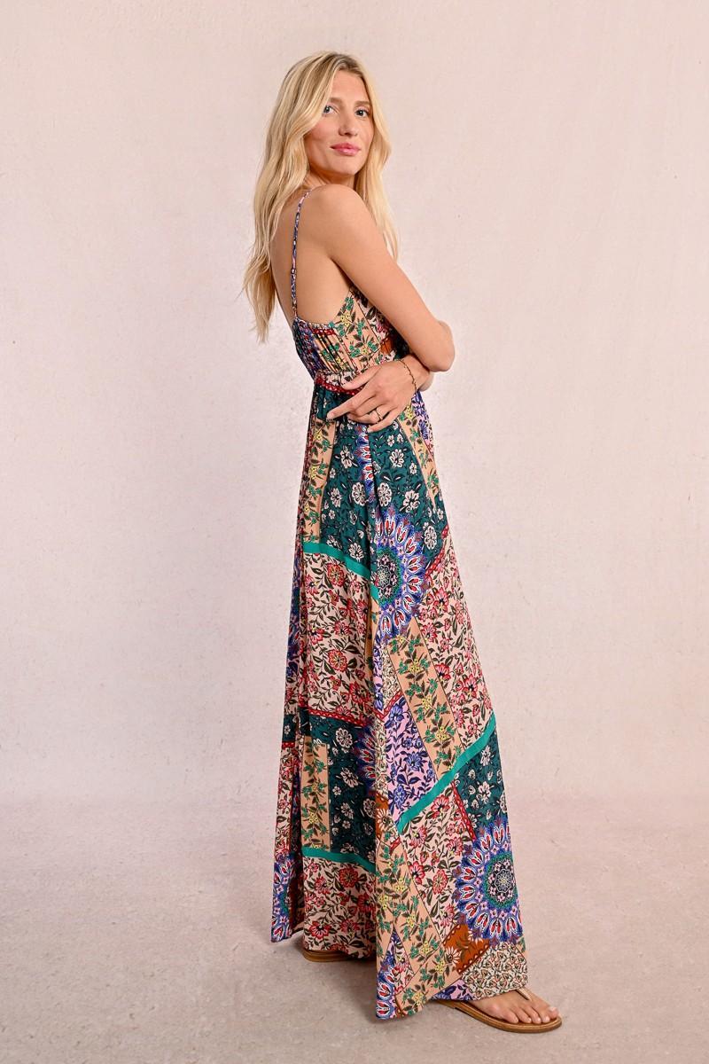 Robe longue imprimée