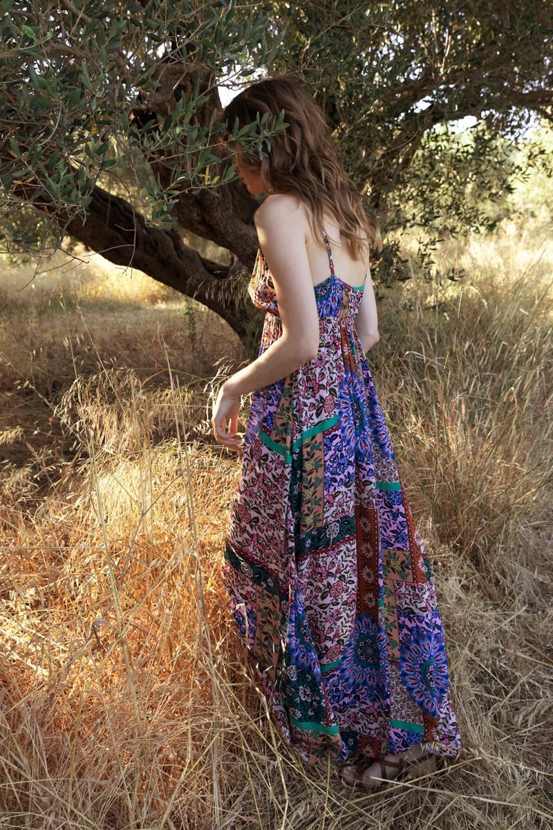 Robe longue imprimée
