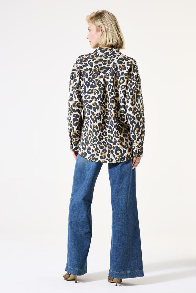 Blouse ml imprimée léopard