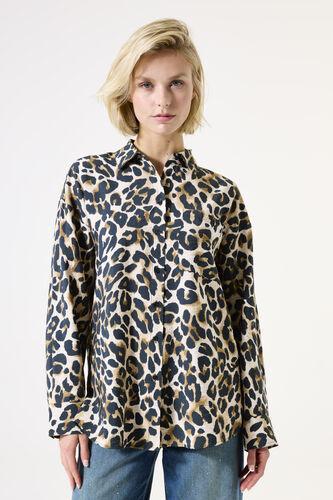 Blouse ml imprimée léopard