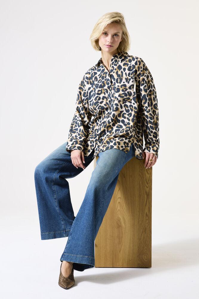 Blouse ml imprimée léopard