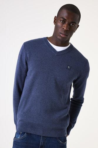 Pullover col en v