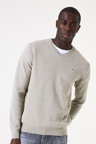 Pullover col en v