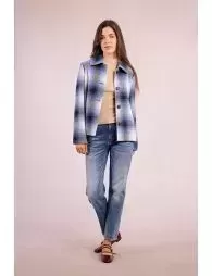 Veste courte à carrreaux