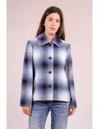 Veste courte à carrreaux