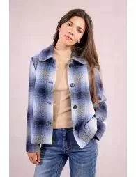 Veste courte à carrreaux