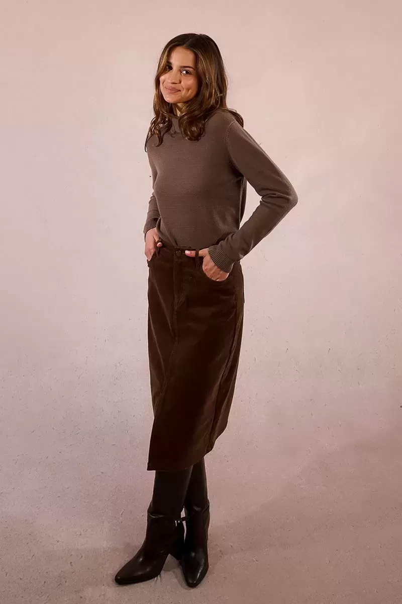 Pull col roule boutonne