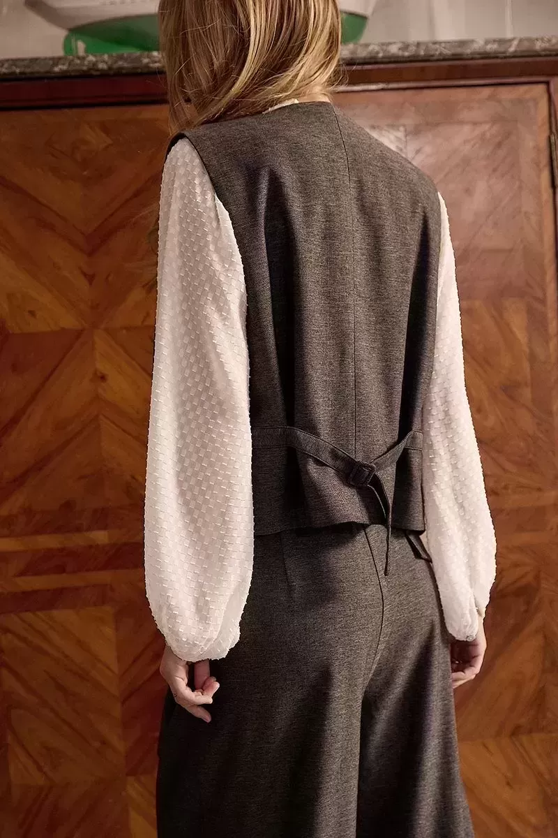 Veston droit sans manches