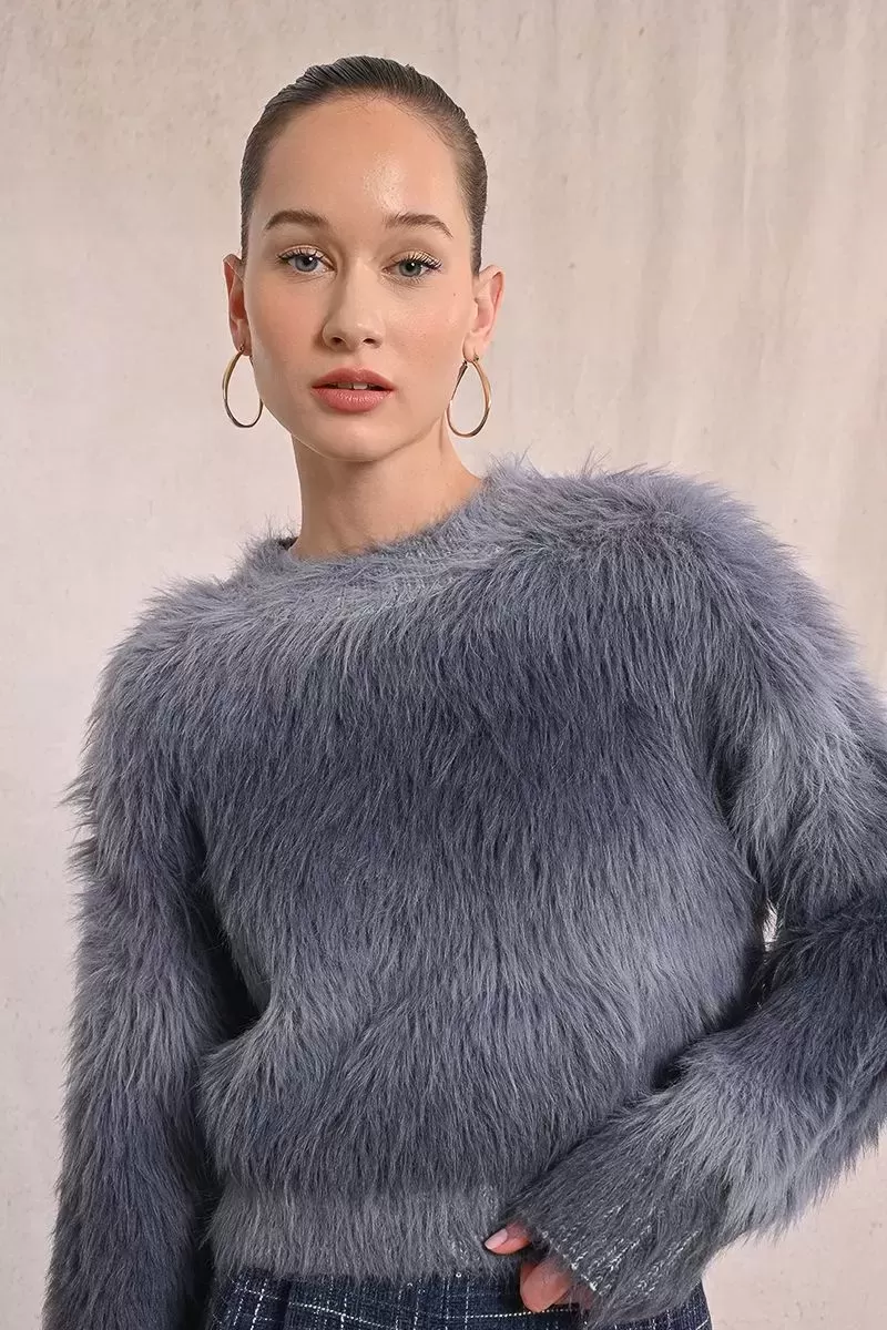 Pull tie-dye en maille brossée