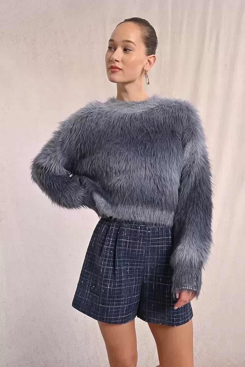 Pull tie-dye en maille brossée