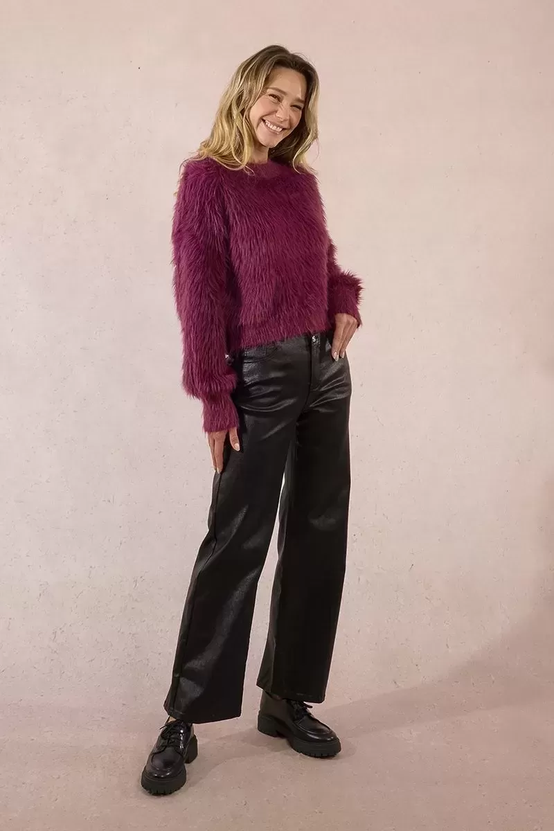 pull en maille brossée