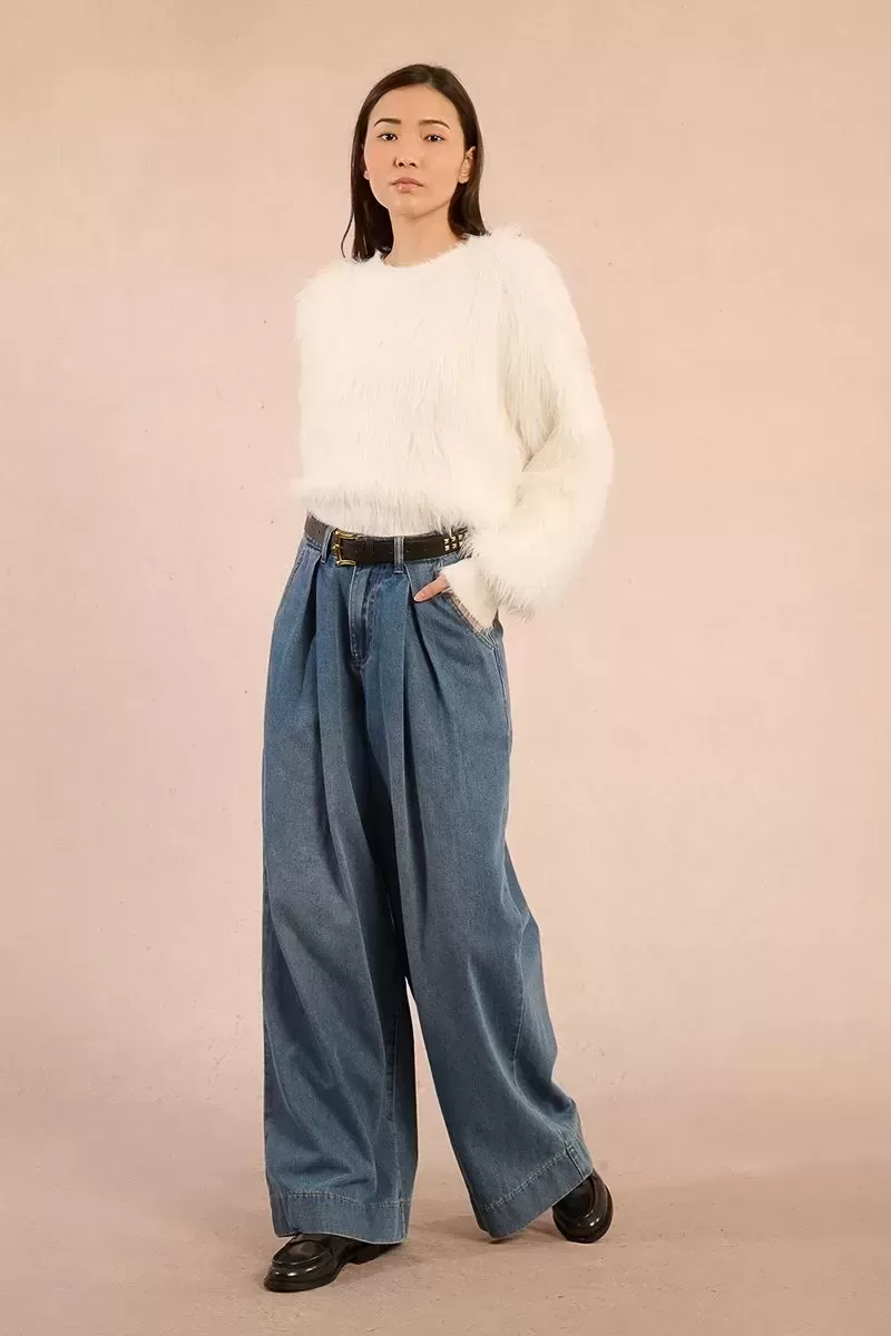 pull en maille brossée