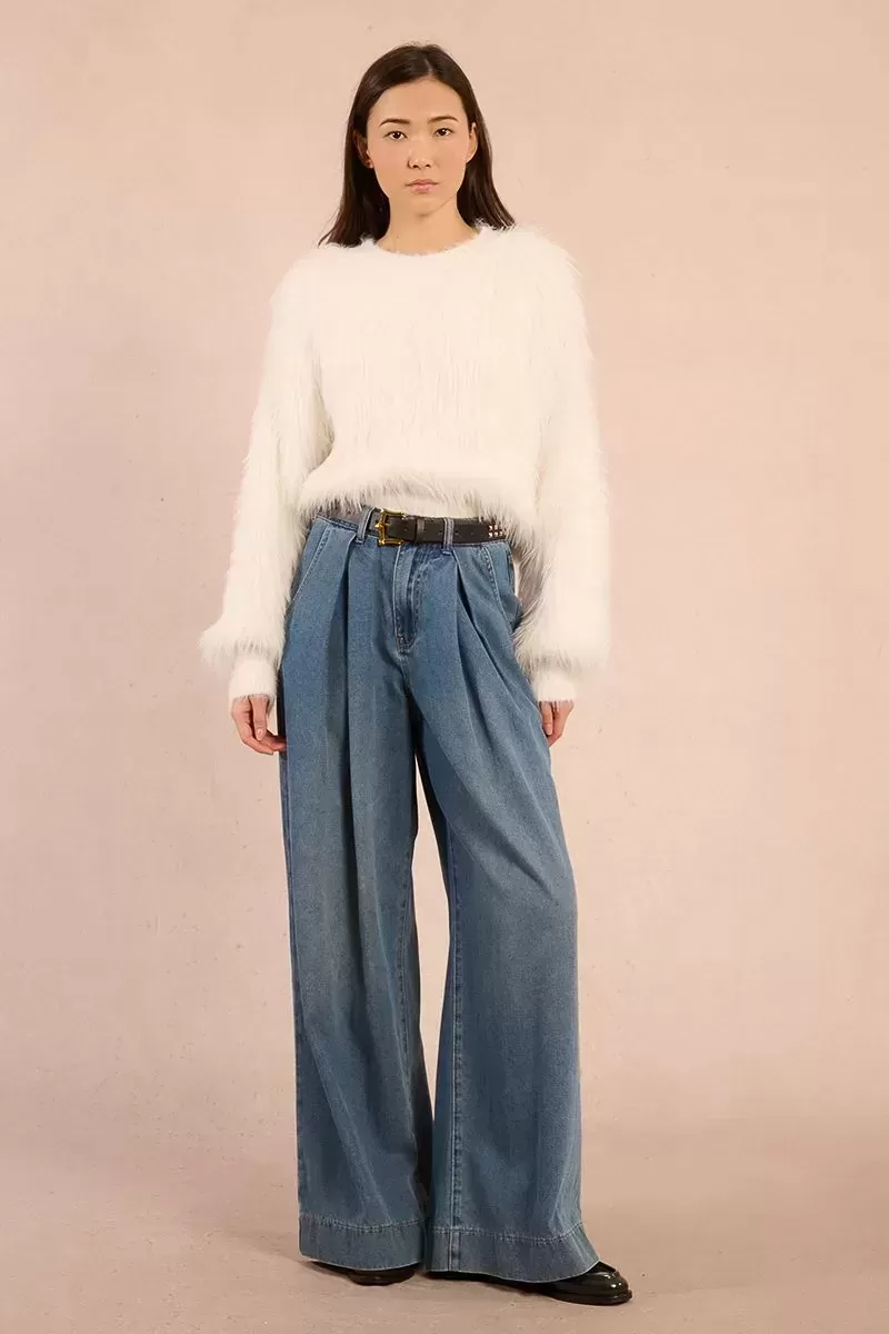 pull en maille brossée