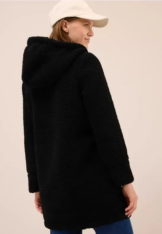 Manteau teddy avec capuche