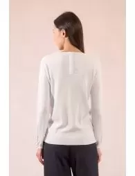 Pull fin en maille boutonné