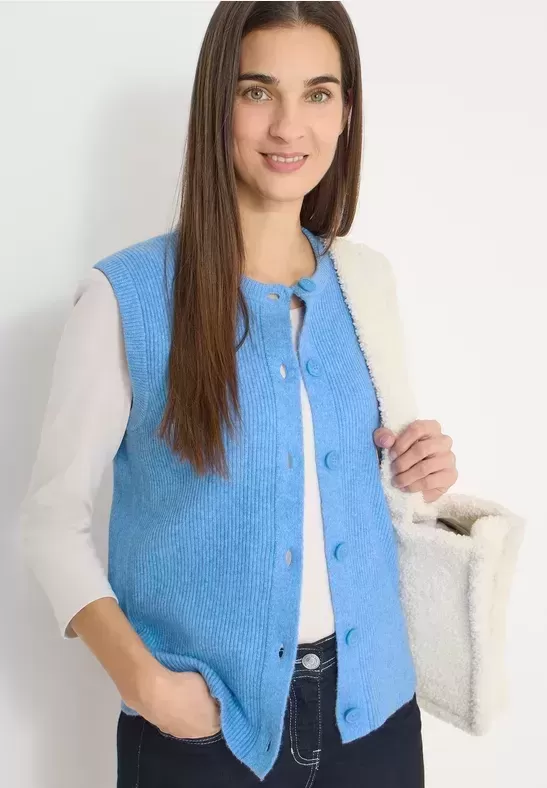 Gilet à structure cotelé