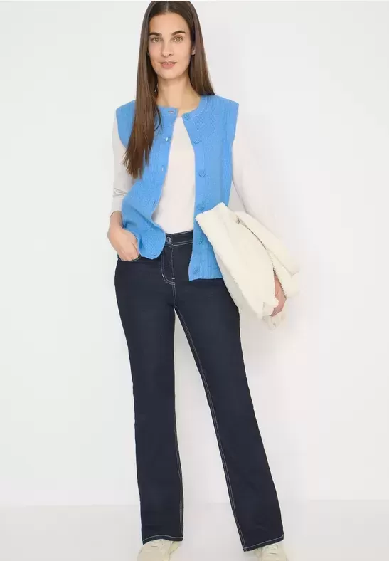 Gilet à structure cotelé