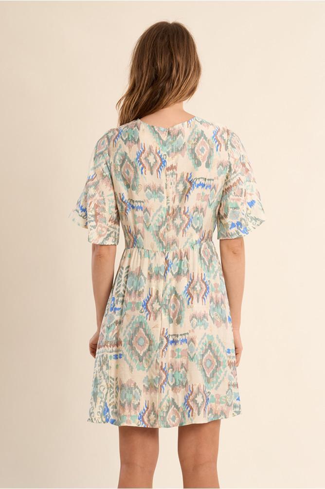 Robe courte à motif ethnique
