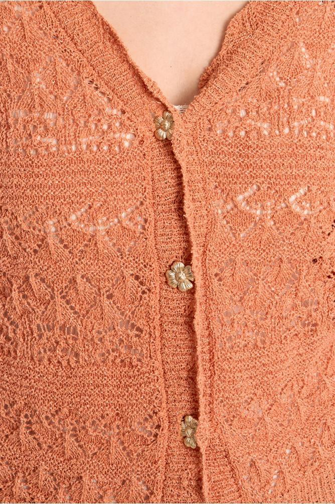 Cardigan en maille ajourée