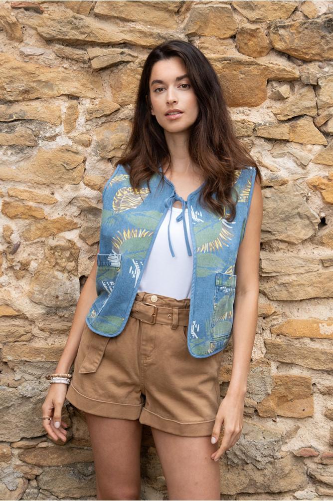 Short taille haute paperbag