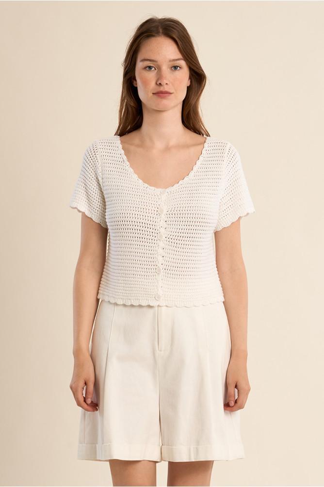 Gilet en maille crochet