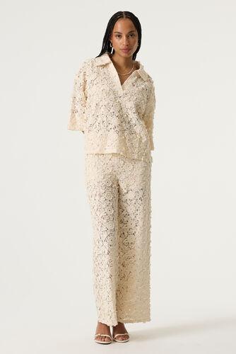 Pantalon avec détails brodés