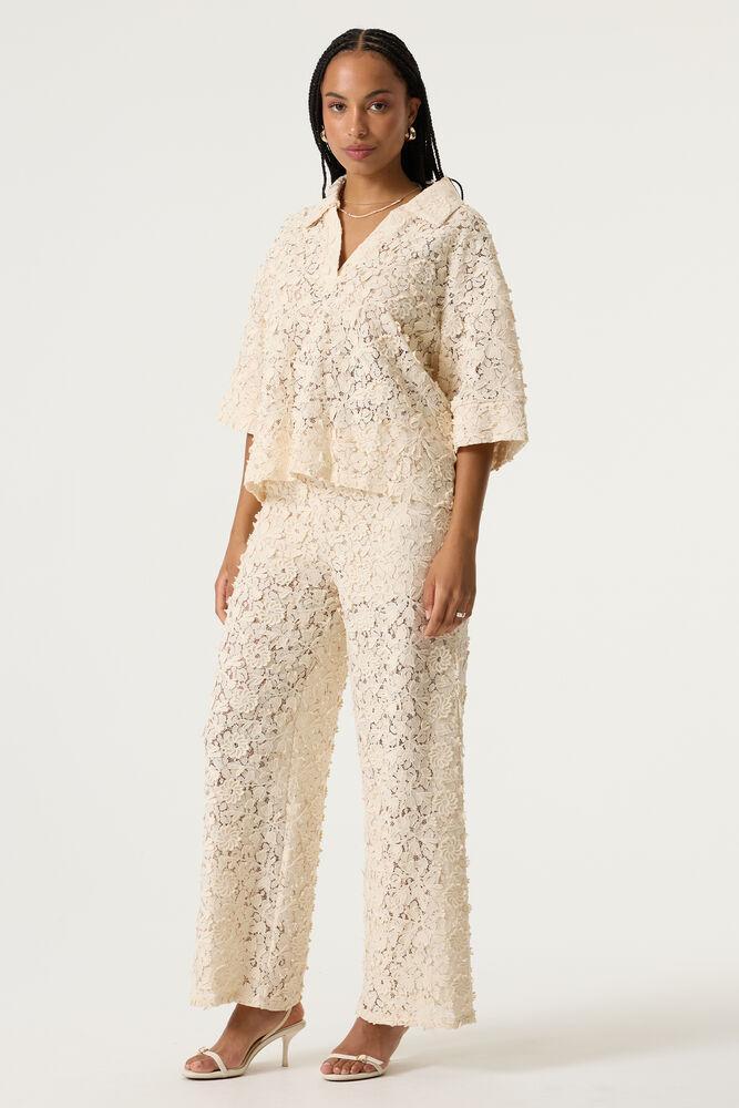 Pantalon avec détails brodés