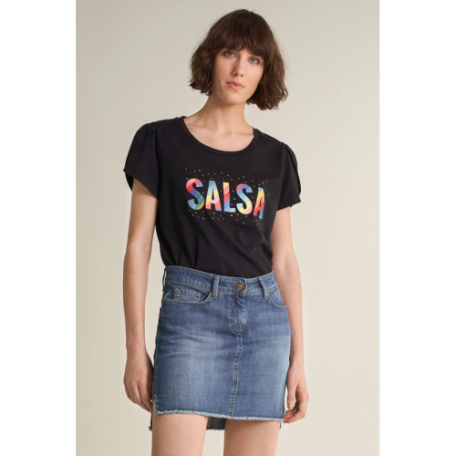 T shirt logo multicolore