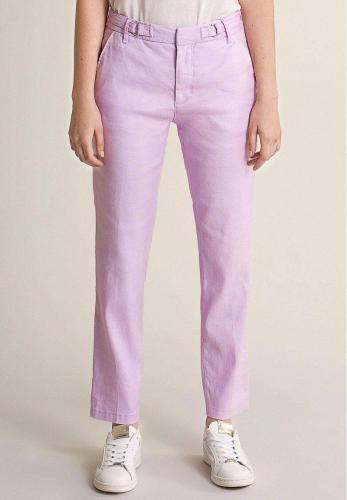 Pantalon Colette capri en lin (rose)