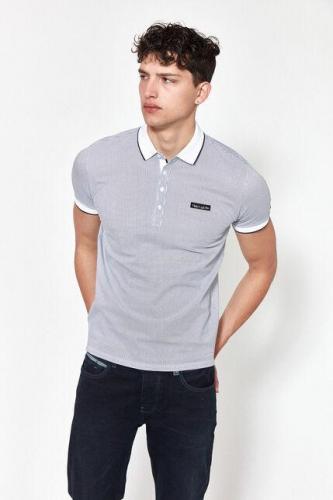 Polo Pasy 2 blanc/micro motif